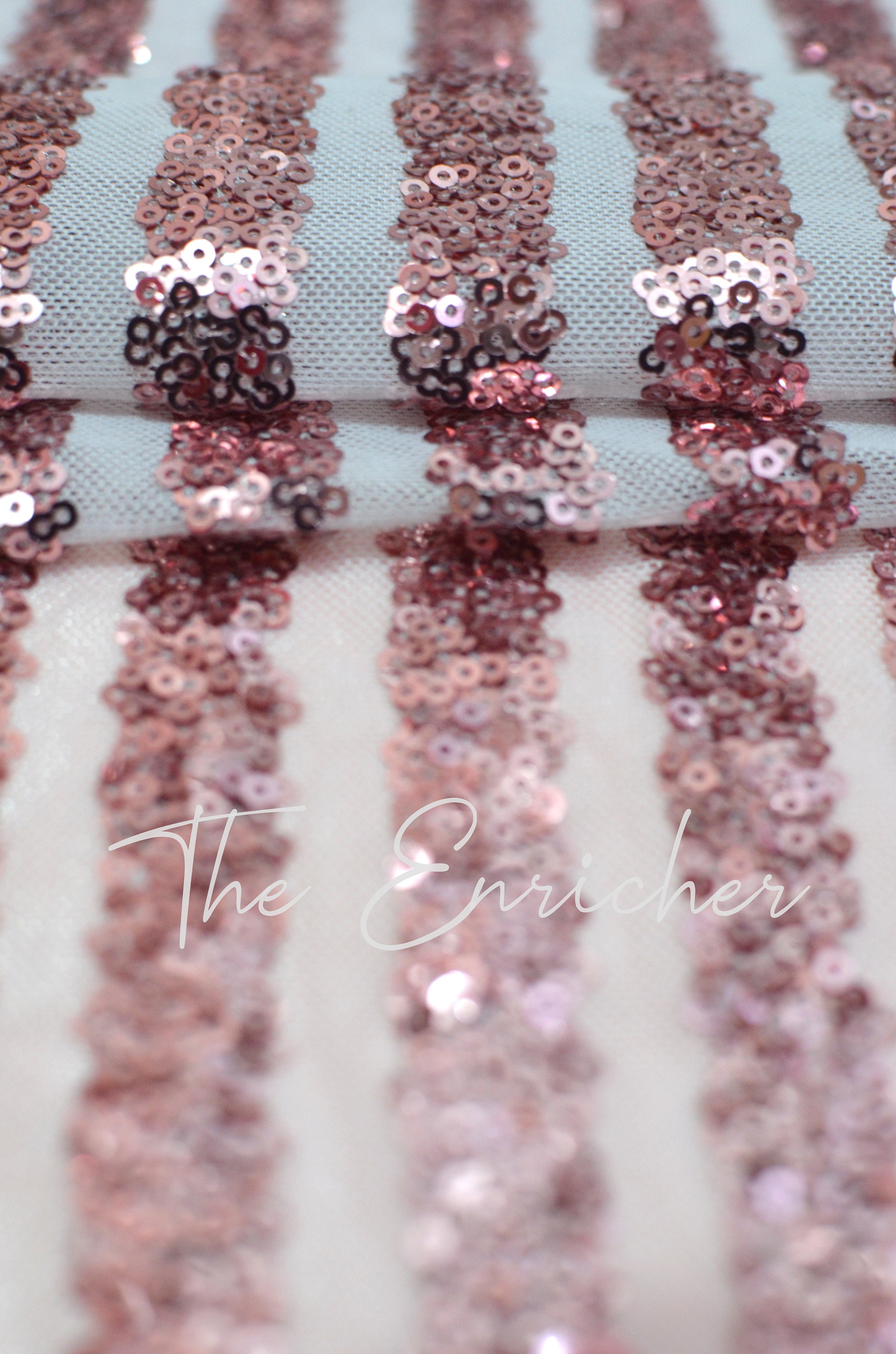 Rose Gold Sequin Fabric Evening Dress Fabric Sequin bridal Etsy UK