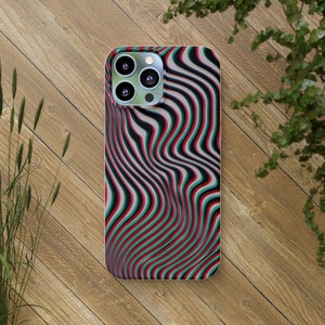 Wavy Zebra Biodegradable Phone Case, Phone Case, Eco Friendly, iPhone Case, Samsung Case, Eco Friendly Gift, Wireless Charger Case, Gift