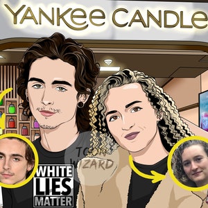 CELEBRITY CRUSH Ritratto digitale personalizzato con te e una celebrità a tua scelta!