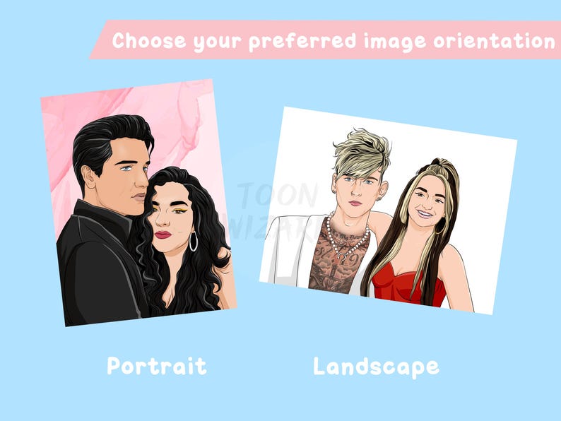 CELEBRITY CRUSH Ritratto digitale personalizzato con te e una celebrità a tua scelta! immagine 7