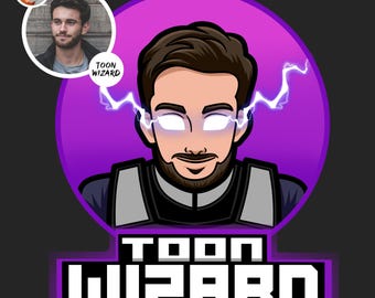 LOGO DEL PROFILO DI GIOCO digitale personalizzato per i tuoi account di social media / Facebook, Twitter, Twitch, Youtube, Podcast, Instagram, Discord