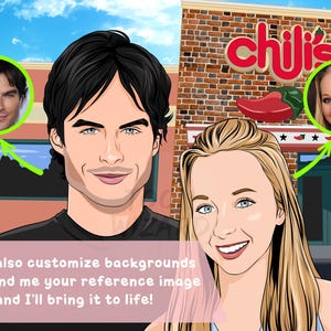 CELEBRITY CRUSH Ritratto digitale personalizzato con te e una celebrità a tua scelta! immagine 3