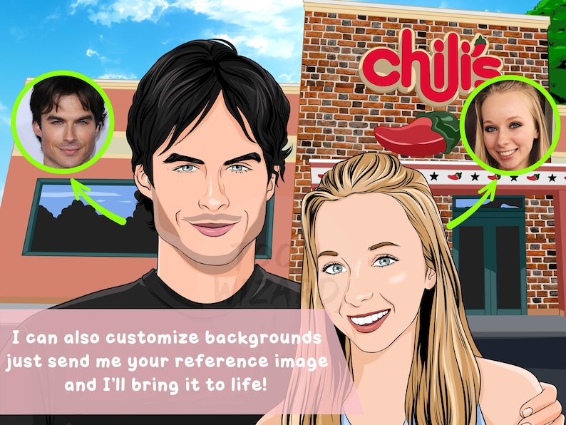 CELEBRITY CRUSH Ritratto digitale personalizzato con te e una celebrità a tua scelta! immagine 3