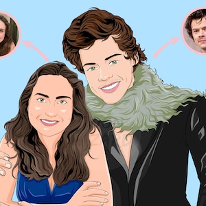 CELEBRITY CRUSH Ritratto digitale personalizzato con te e una celebrità a tua scelta! immagine 2
