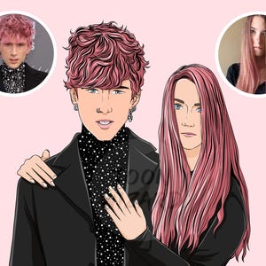 CELEBRITY CRUSH Ritratto digitale personalizzato con te e una celebrità a tua scelta! immagine 6