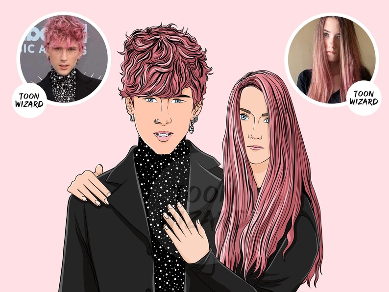 CELEBRITY CRUSH Ritratto digitale personalizzato con te e una celebrità a tua scelta! immagine 6