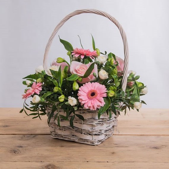 Fresh Flower Basket Free UK Delivery Fresh Flowers | Etsy