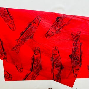 Fish | COLOURED tissue paper x3 | recycled paper | gift wrapping | luxury gift wrap | golden tissue paper | wrapping paper