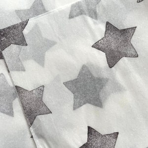 3 x stelle Carta velina ecologica stampata a mano, carta velina, carta da regalo, confezione, bella confezione.