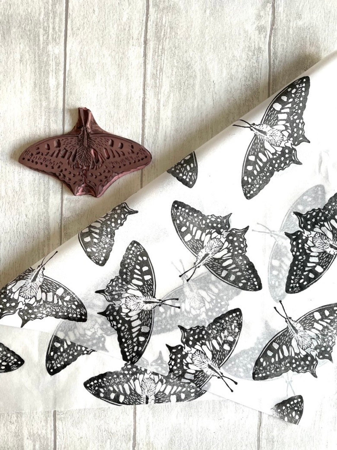 Butterfly Rubber Stamps Lino Stamps Mounted Unmounted Etsy