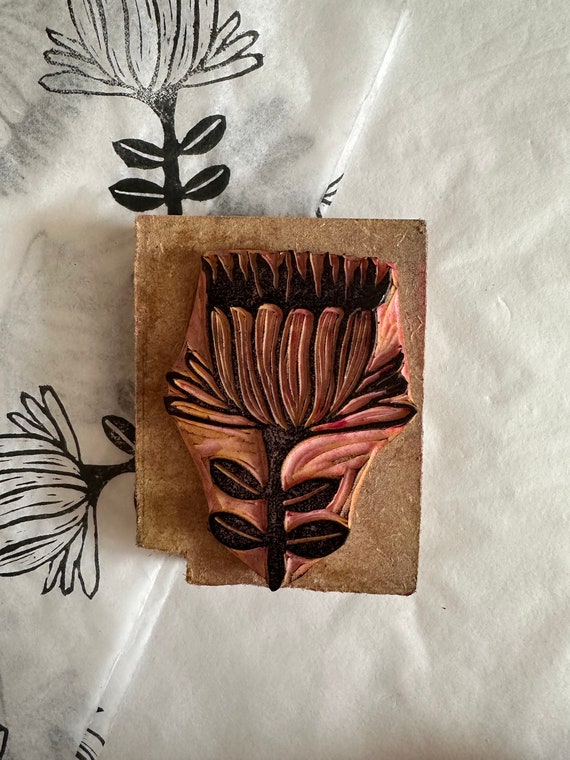 Thistle | rubber stamps | lino stamps | mounted | unmounted