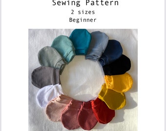 Patrón de costura para manoplas de rascar: DIY para principiantes, 2 tamaños (Descarga PDF)