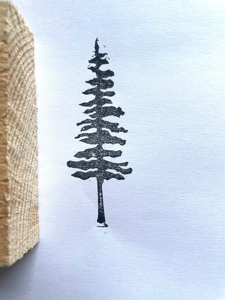 Treee Stamp Tree | Rubber Stamps | Lino Stamps | Mounted | Unmounted - Etsy