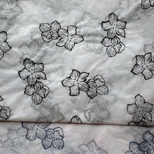 3 x fiori di ciliegio Carta velina ecologica stampata a mano, carta velina, carta da regalo, confezione, bella confezione.