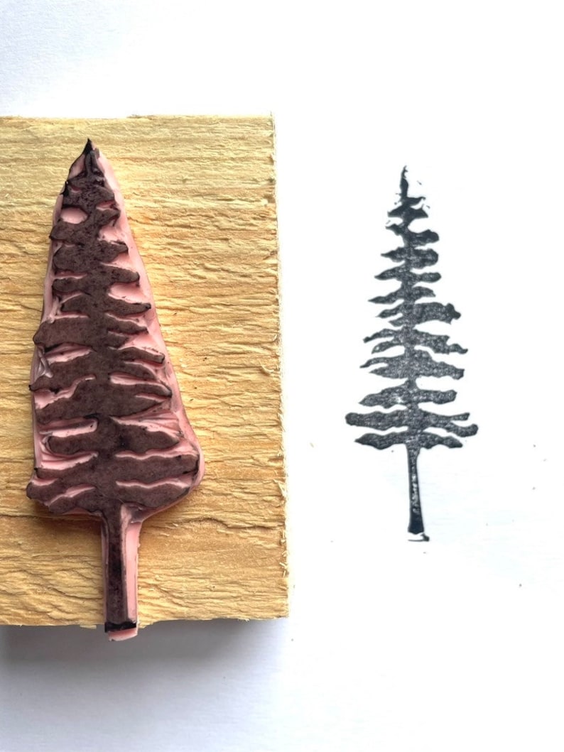 Tree | Rubber Stamps | Lino Stamps | Mounted | Unmounted - Etsy