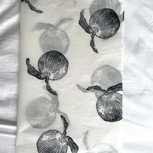 3x Apple, carta velina ecologica stampata a mano, carta velina, carta da regalo, confezione, bella confezione