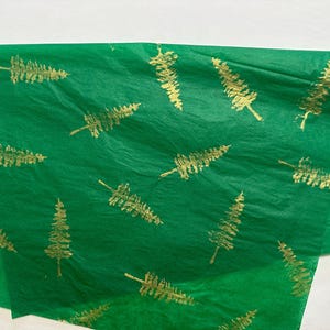 Pine Tree | COLOURED tissue paper x3 | recycled paper | gift wrapping | luxury gift wrap | golden tissue paper | wrapping paper