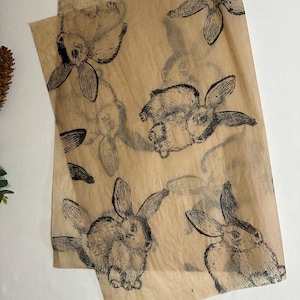 Carta velina COLORATA a forma di coniglio x3 / carta riciclata / carta da regalo / carta da regalo di lusso / carta velina dorata / carta da regalo / regalo ecologico