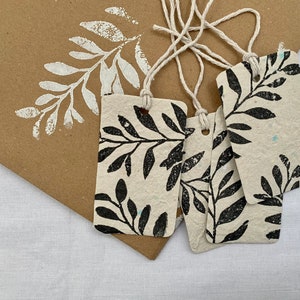 Etichette di carta fatte a mano, etichette swing, etichette regalo, carta riciclata
