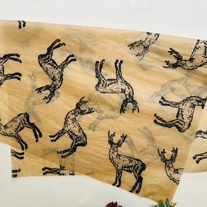 Stag | Deer | COLOURED tissue paper x3 | recycled paper | gift wrapping | luxury gift wrap | golden tissue paper | wrapping paper
