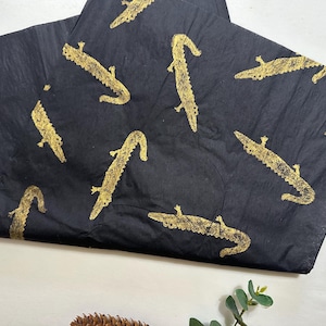 Alligator | COLOURED tissue paper x3 | recycled paper | gift wrapping | luxury gift wrap | golden tissue paper | wrapping paper