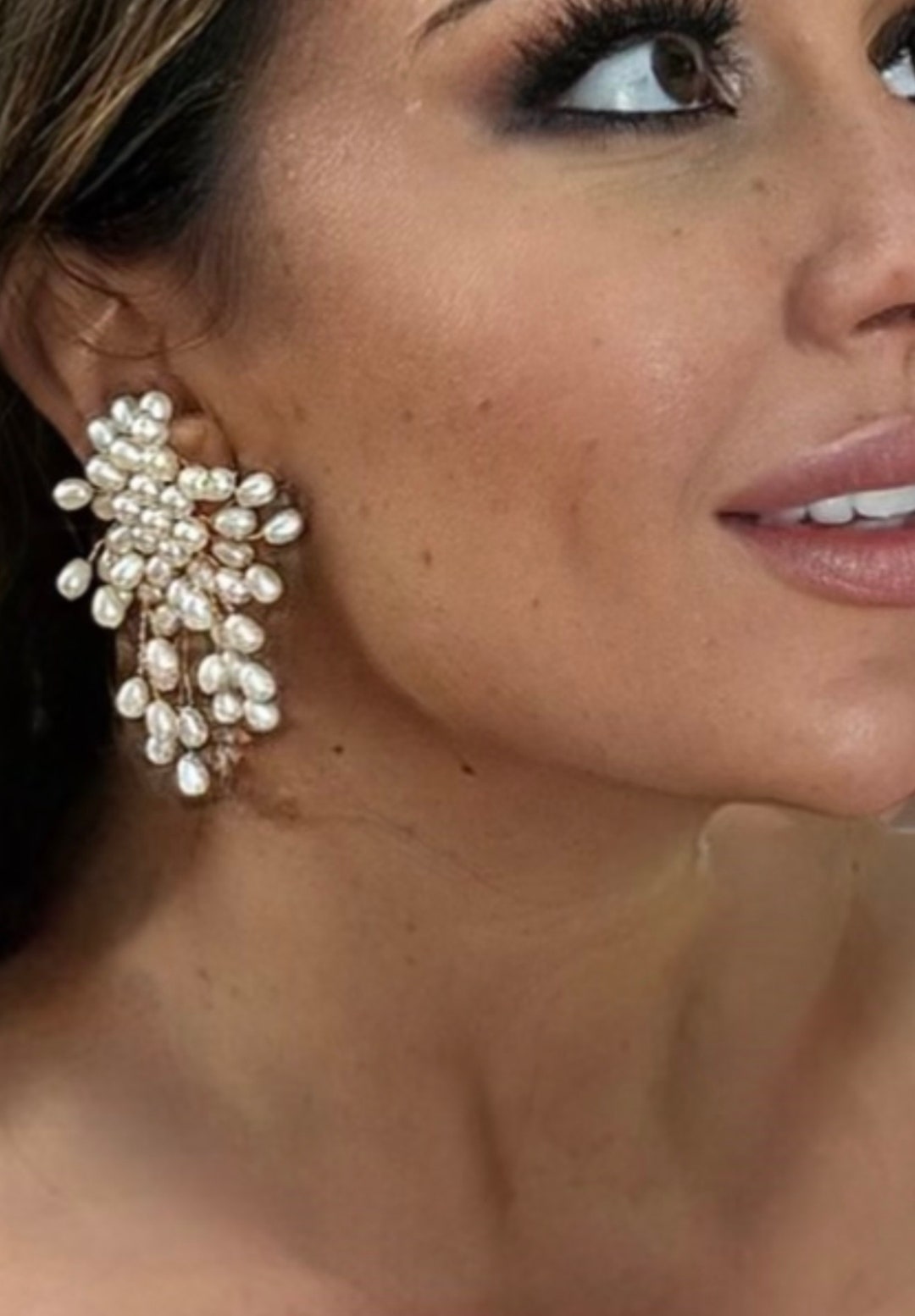 Freshwater Pearl Cluster Earring main image 0