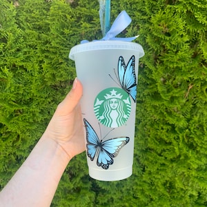 Personalized Butterfly Starbucks Cup |Venti Cup| Butterfly Tumbler | Summer Reusable Cup | Gift