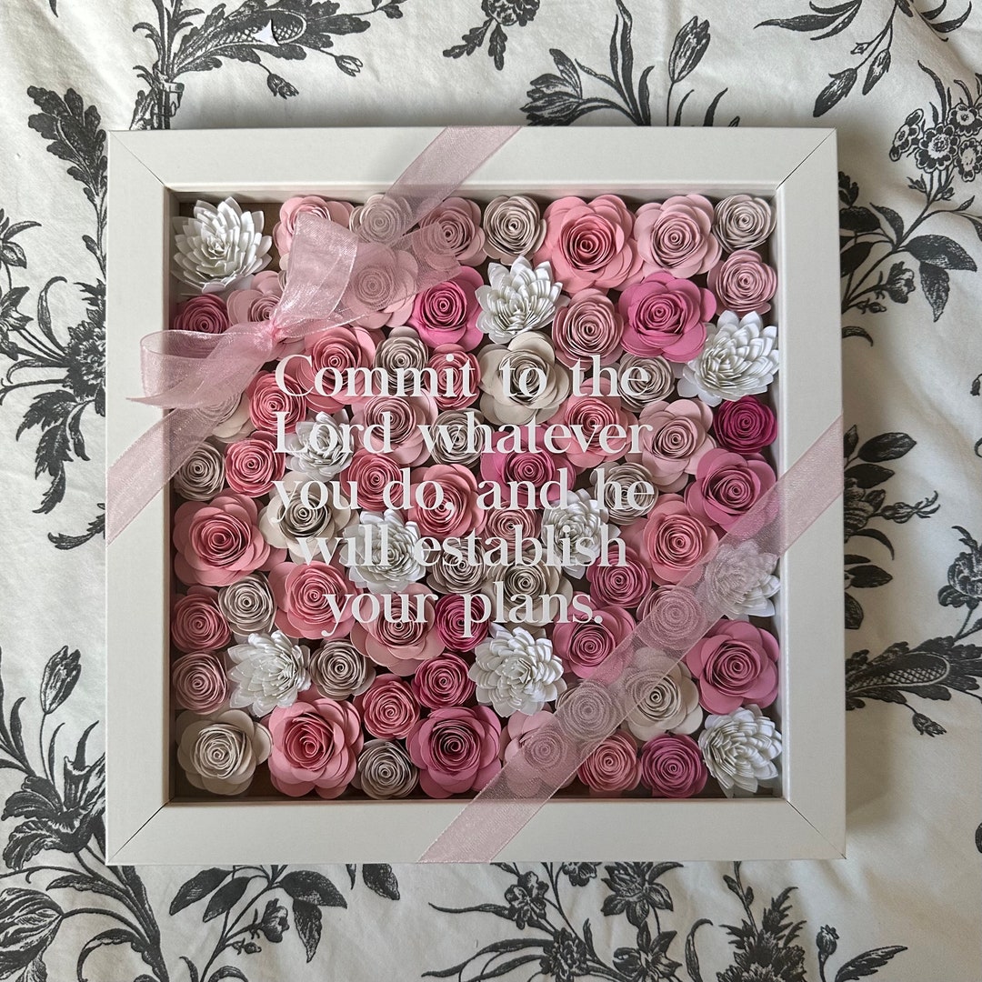 Bible Verse Flower Box Christian Inspiration Quotes Custom Etsy