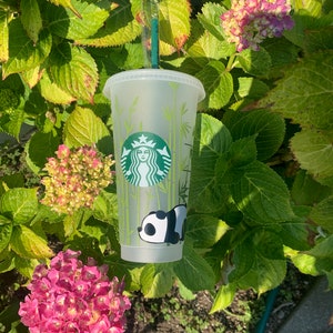Personalized Panda Starbucks Cup |Venti Cup| Panda Tumbler | Summer Reusable Cup | Gift, Birthday, Christmas