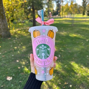 Personalized Fall Starbucks Cup |Venti Cup| Pumpkin Tumbler | Fall Reusable Cup | Gift