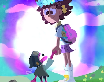 Impressão de arte de pôster de Amphibia 8”x8” Pré-encomende The Hardest Thing