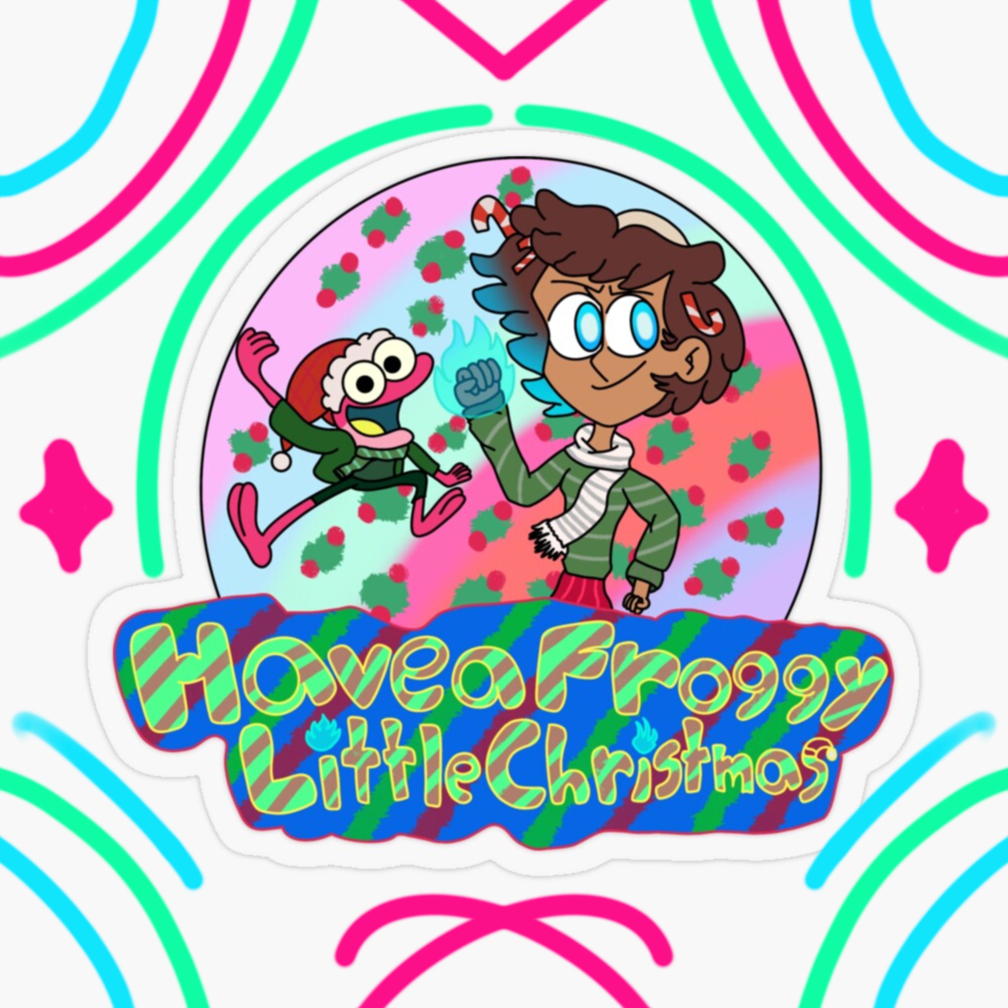Amphibia Froggy Little Christmas Sticker - Etsy