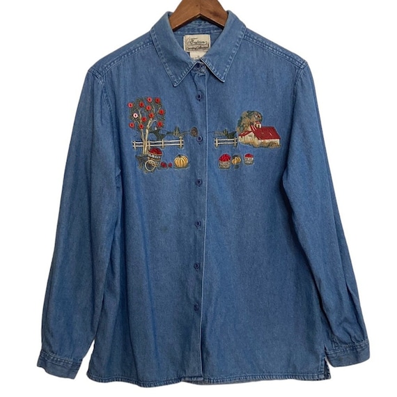 90s vintage embroidery shirt 和 スカシャツ 新作登場，得価
