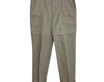 Vintage Tilley Convertible Pants Mens 42 Beige Cargo Shorts Camping Travel