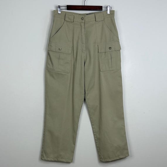 Tilley, Vintage Tilley Pants Womens 31 Beige Cargo Wide Leg Travel Gorpcore 80s Mom