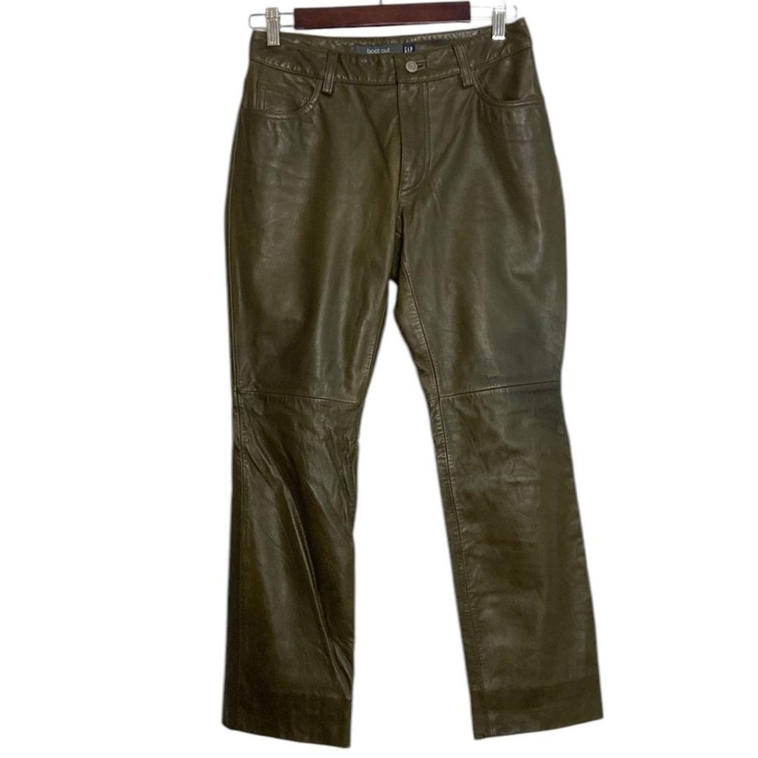 Gap Vintage 90s Leather Boot Cut Pants Size 1