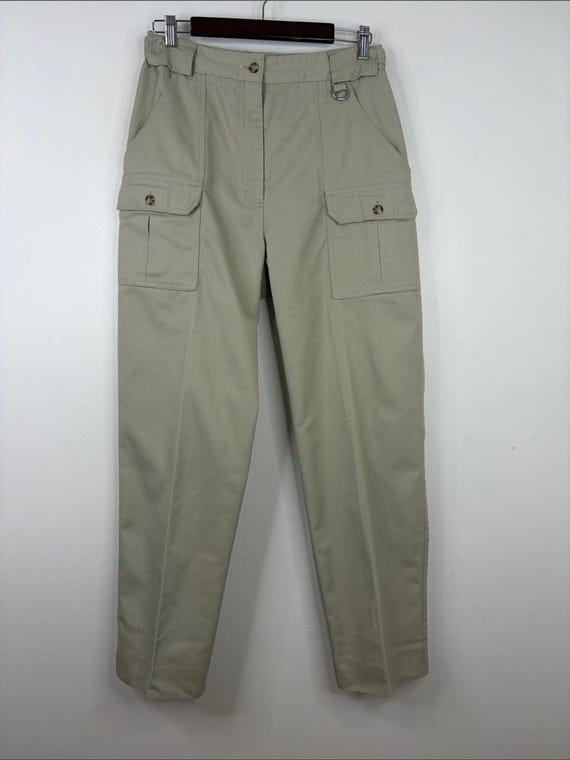 Tilley, Vintage Tilley Pants Womens 28 x 29 Beige Cargo Straight Leg Retro Safari Mom