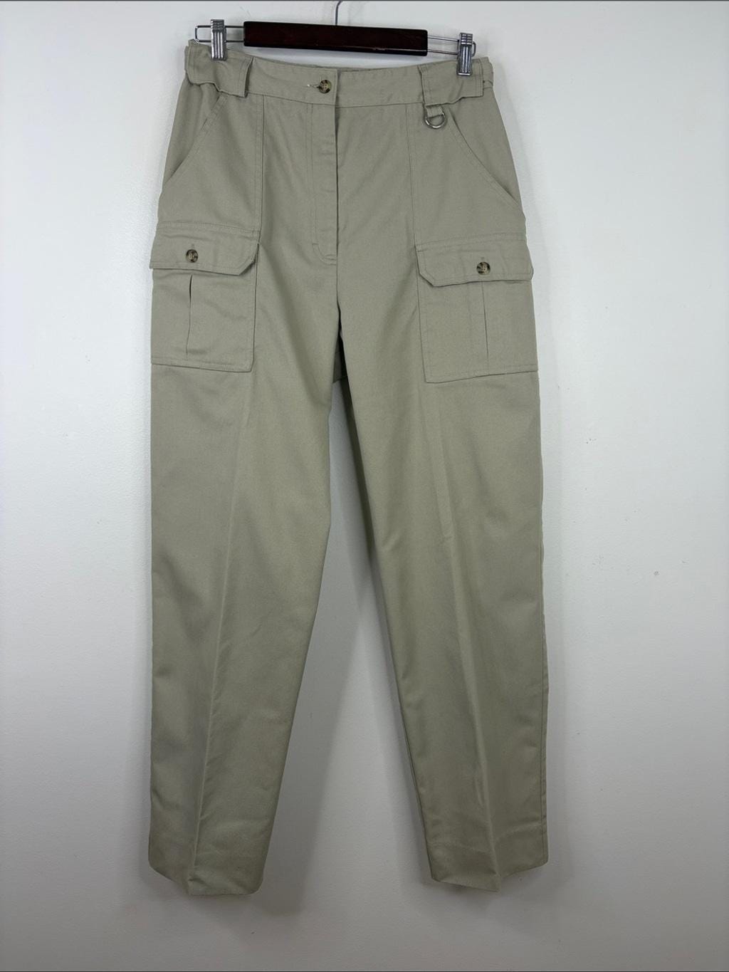 Tilley, Vintage Tilley Pants Womens 28 x 29 Beige Cargo Straight Leg Retro Safari Mom