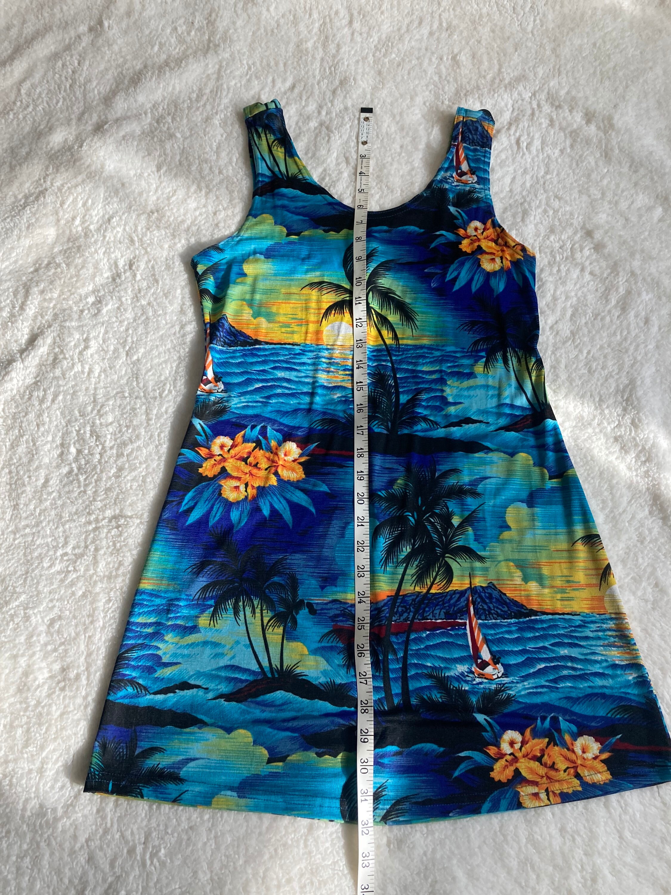 Vintage 90’s blue sheer beach mini skirt