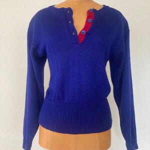 Vintage 80s Blue Women’s Sweater