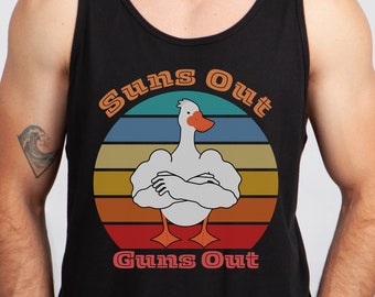 Dummer Gans Jersey Tank Top Ente Shirt Swole Heben T-Shirt Lustige Männer Crossfit Workout Tank Freund Geschenke Tier Liebhaber Geschenk Gänse Liebhaber