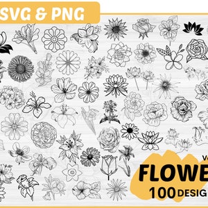 Floral Svg bundle | 100 Floral Bouquets SVG Bundle | Rose Flower SVG | Sunflower SVG | Daisy Svg| flower Svg files| Svg Flower| Png flowers