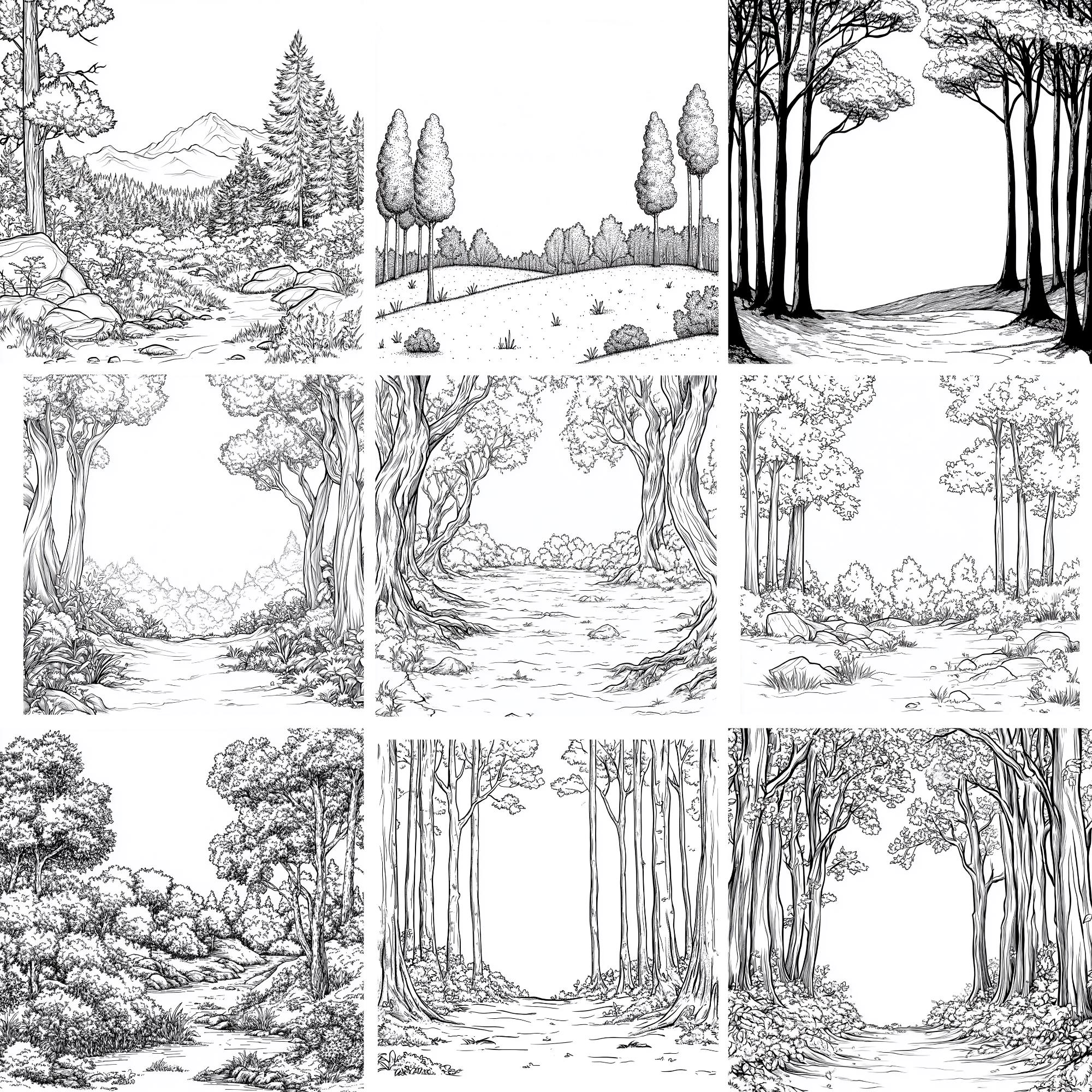 Forest Procreate Brushes | 100+ Procreate Forestland Scape Stamps ...