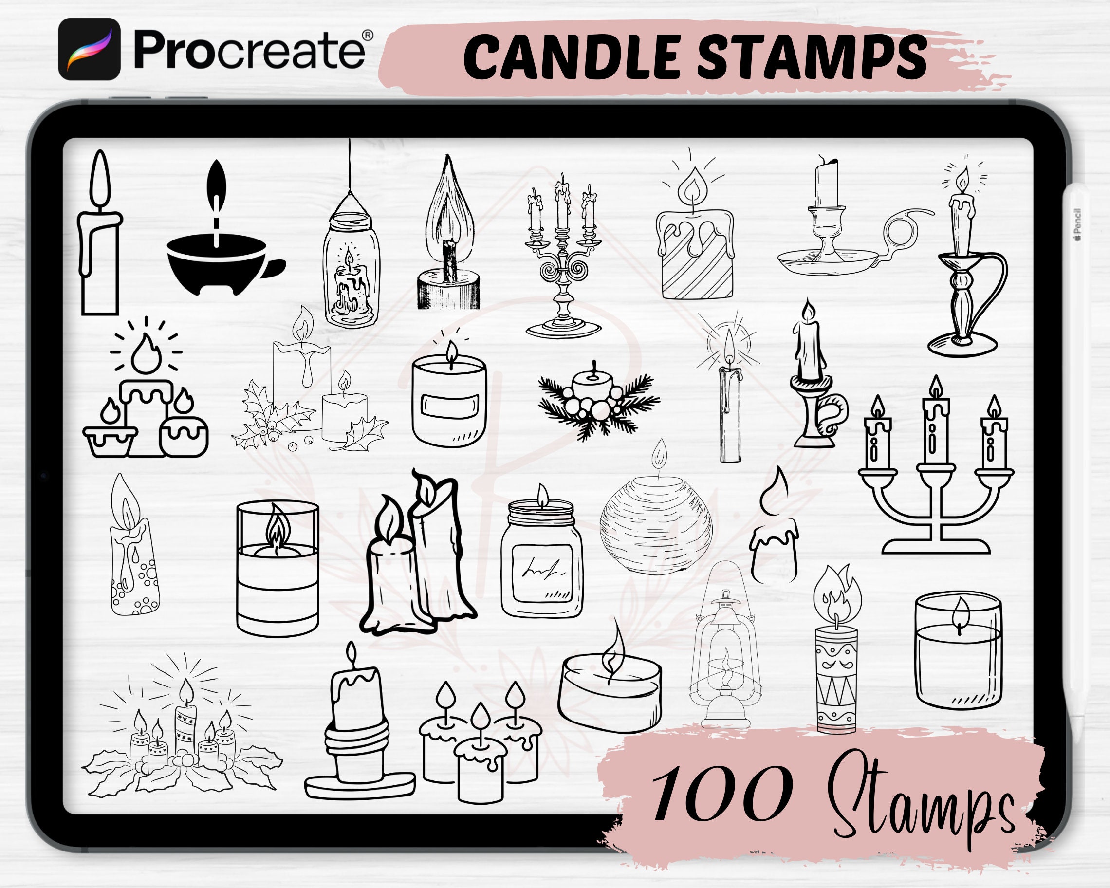 Mystical Procreate Stamps Mega Bundle | 591 Celestial Procreate Stamps ...
