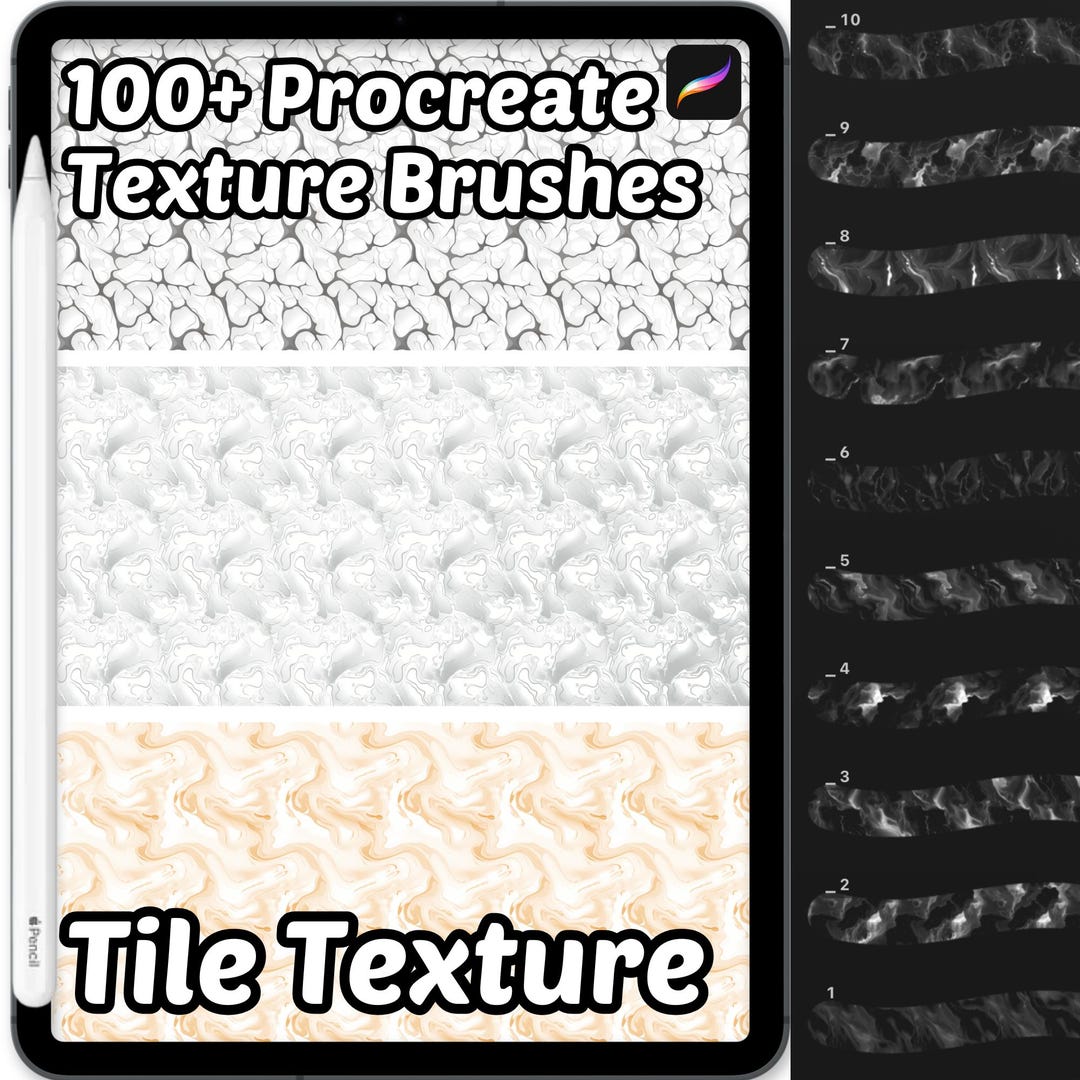 Procreate Tile Texture Brushes | 100+ Procreate Tile Pattern Stamps ...