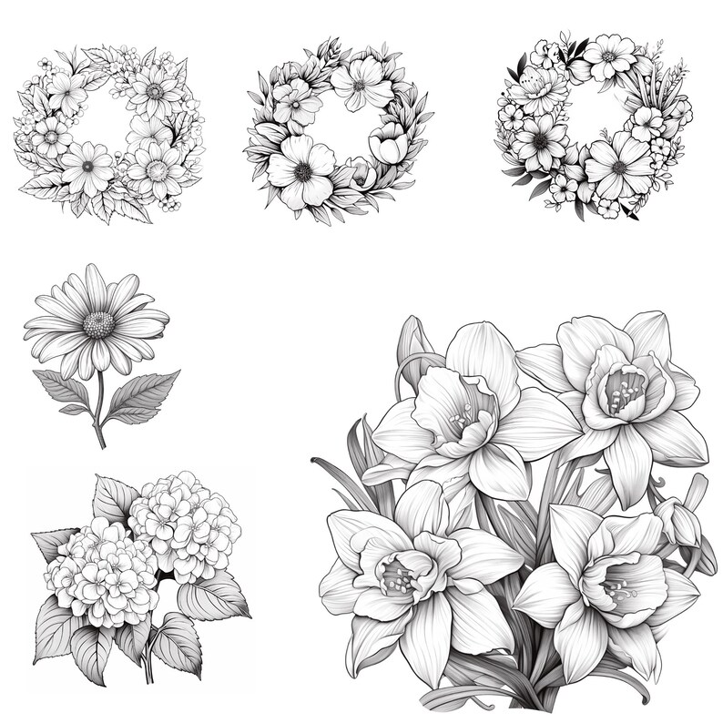 Procreate Botanical Stamps | 3200+ Mega Floral Bundle Procreate Stamp ...