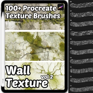 Procreate Wall Texture Brushes | 100+ Procreate Texture Brushes | Wall Texture  | Seamless Pattern Procreate Brushes | Wall Pattern | Home
