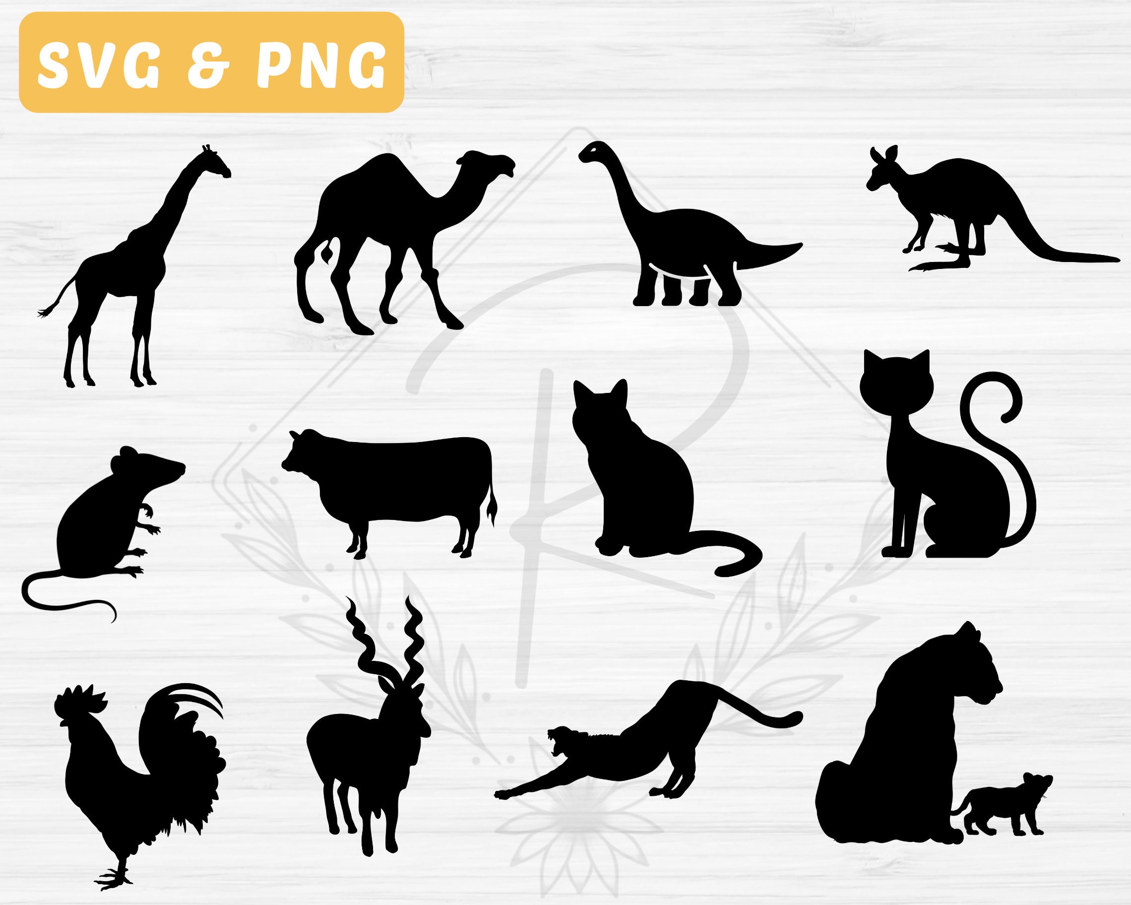 Jungle Animal Svg File 100 Animal Svg Bundle Files Animal Etsy