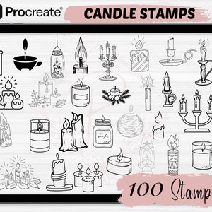 Procreate Briefmarken | 100 Kerzen Procreate Pinsel | Procreate doodle Stempel | Abstraktes Gekritzel Procreate Pinsel | Zeugen Stempel | Zeugen