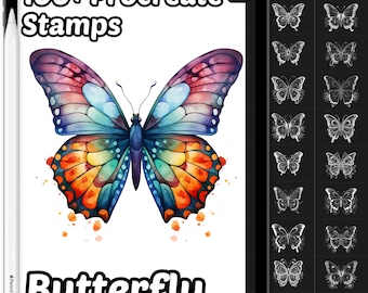 Timbri Procreare Farfalle / Oltre 100 pennelli Procreare Animali Farfalle Carine / Timbri Procreare / Pennelli Procreare / Insetti Carini Procreare